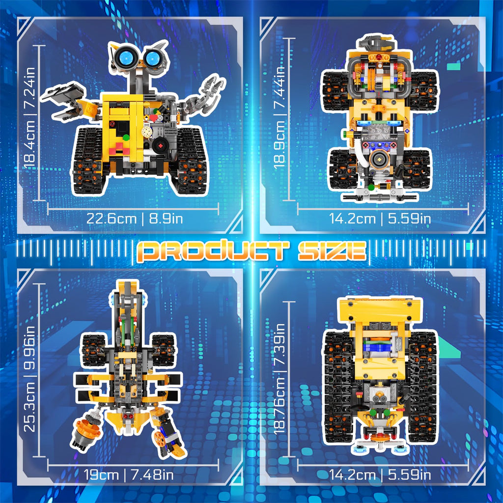 Demkia 5in1 STEM Robot Building Kit, 560 PCS APP/Remote Control Mech RC Robotics for Kids Ages 8-12, Science Kit Coding Robots Toy Set, Birthday Gifts for Boys Age 8-14+