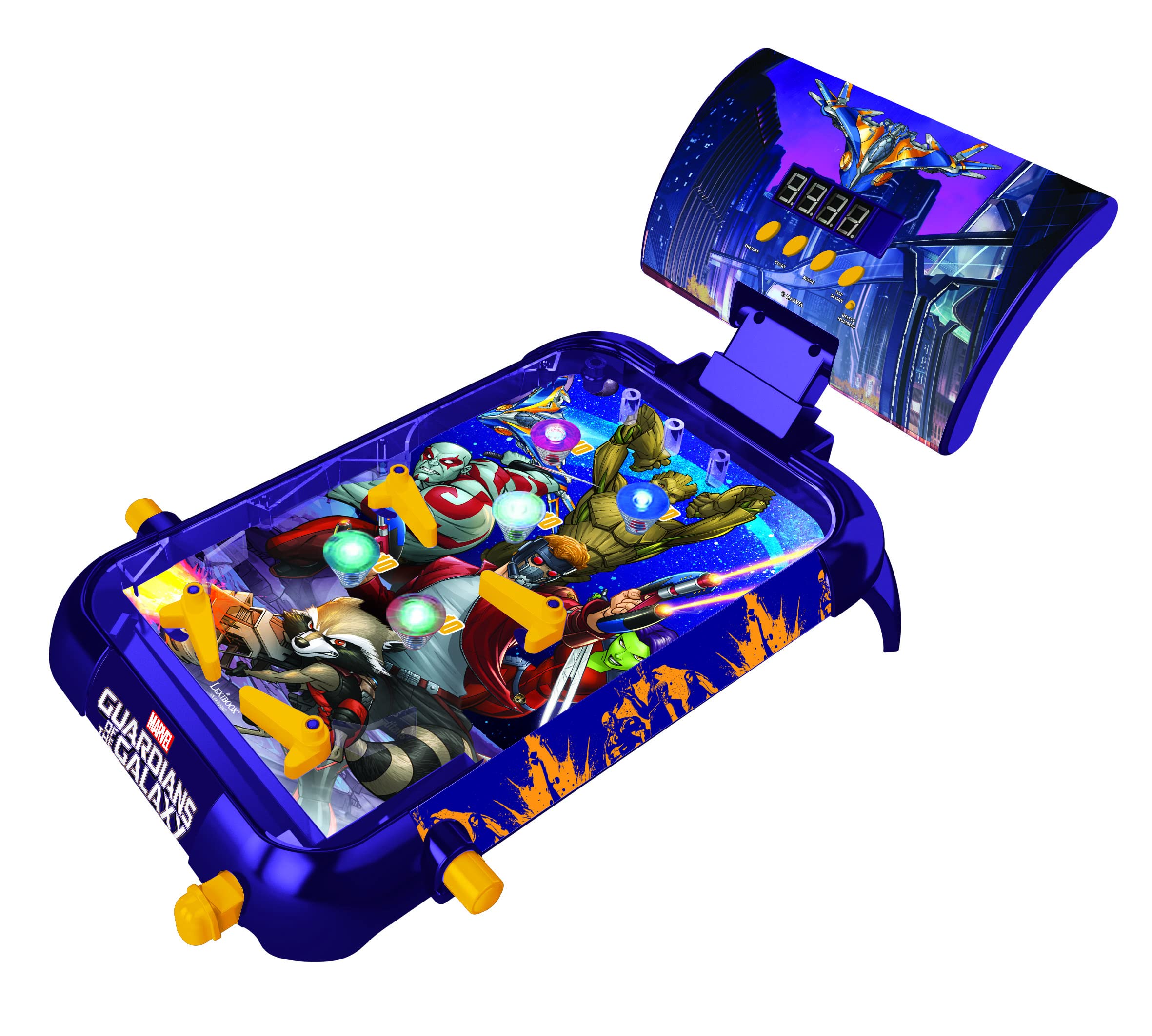 LEXiBOOK Marvel Spider-Man, Table Electronic Pinball, Action and Reflex Game for Children and familiy, LCD Screen, Light and Sound Effects, Blue/red, JG610SP