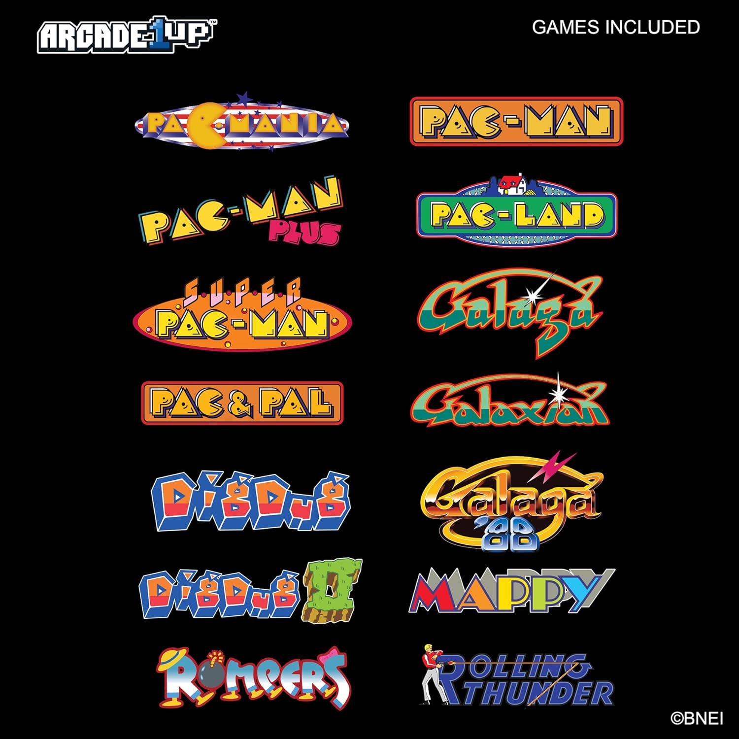 Arcade1Up PAC-Man Customizable Arcade Game Featuring PAC-Mania - Includes 14 Games & 100 Bonus Stickers