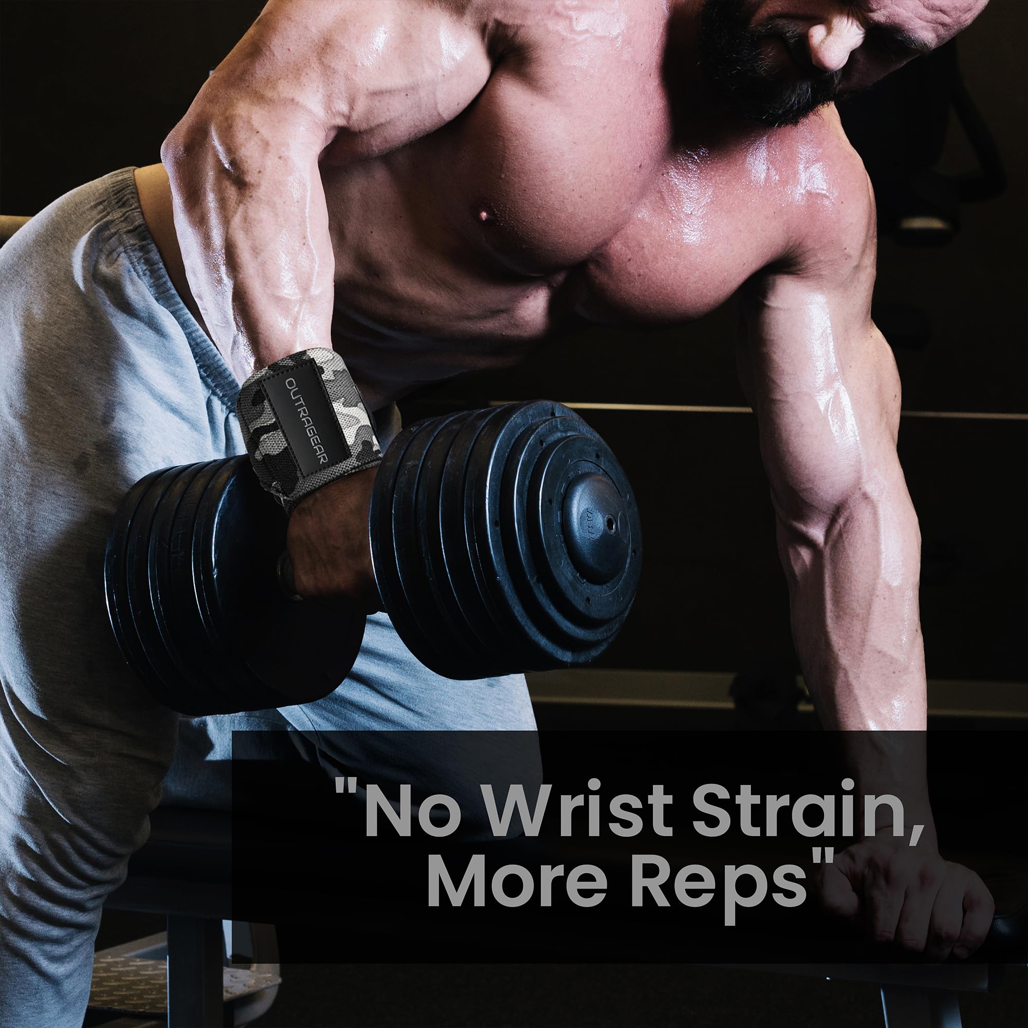 18" OG-Grade Wrist Wraps for Weightlifting – Heavy Duty Wrist Support with Thumb Loop & Lockdown Strap – Wrist Straps for Powerlifting, Bench Press & Gym Training