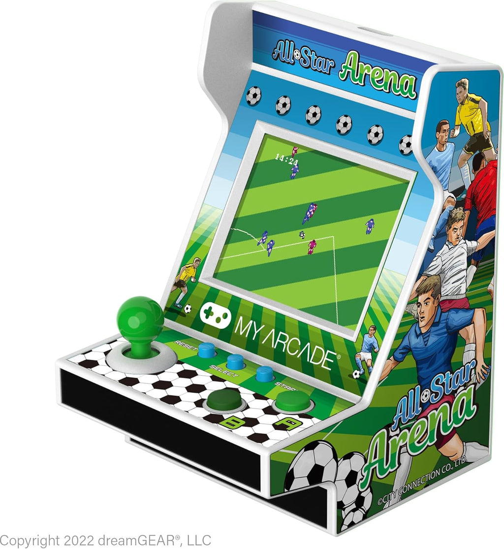 MY ARCADE All-Star Arena Pico Player- Games for Kids, 3.75" Arcade Machine with 107 Retro Games, 2" Screen Color Display, Battery Powered