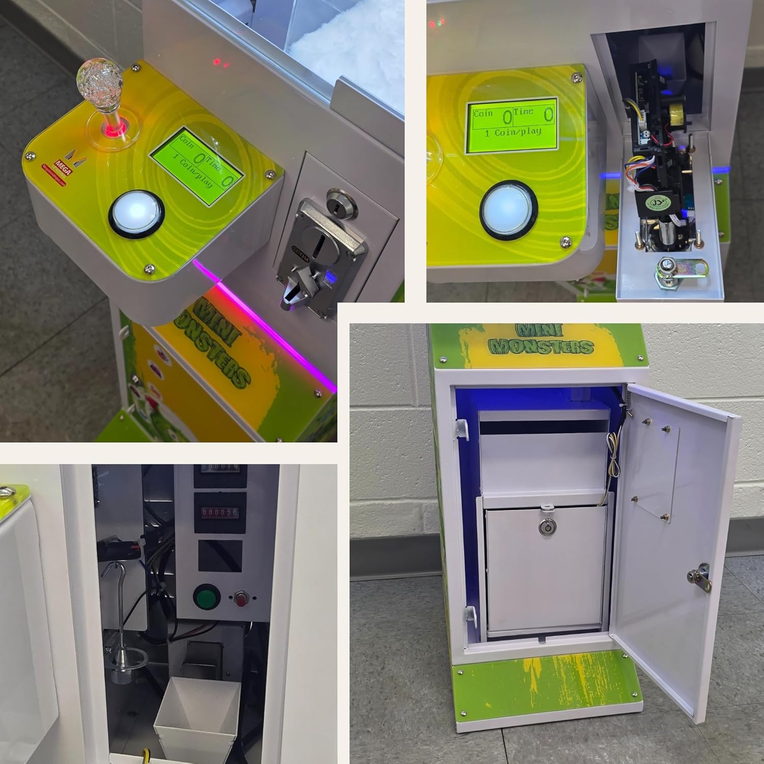 Mini Monsters Claw Machine, Prize Crane Arcade Game for Toys and Prizes