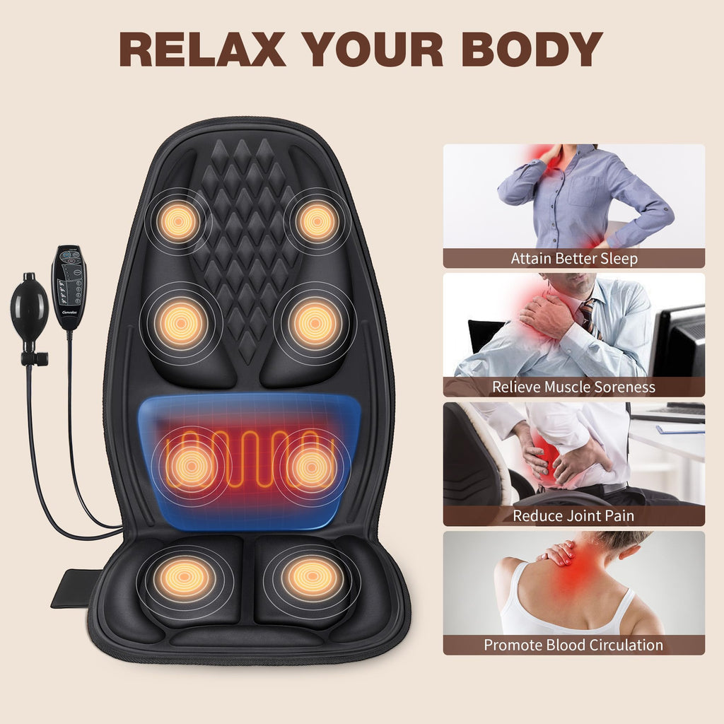 Back Massager for Chair,Massage Chair Pad Helps Relax Muscle and Relieve Pain, Using in The Office/At Home Seat Massager for Father's Day