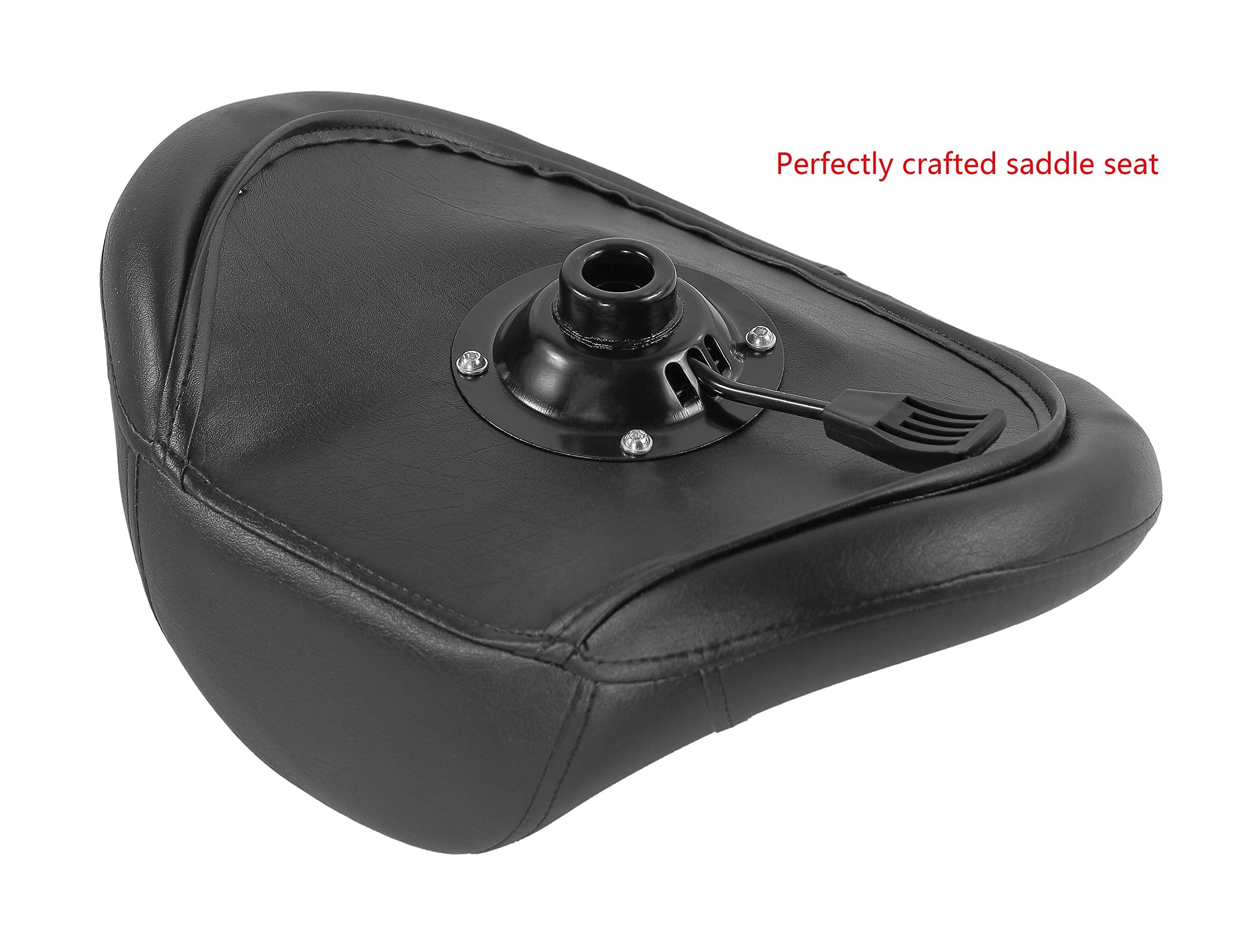 Antlu Saddle Stool Chair for Massage Clinic Spa Salon Cutting, Saddle Rolling Stool with Wheels Adjustable Height (Black)