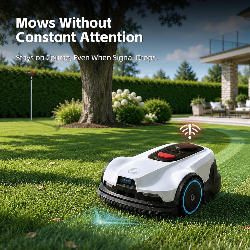 Proudeer DW1500 Wireless Robotic Lawn Mower, GPS RTK & AI Vision Navigation,up to 0.35 Acre Robot Mower with 3D Obstacle Avoidance, Auto Height, IPX6 Waterproof for Smart Home Yard Care