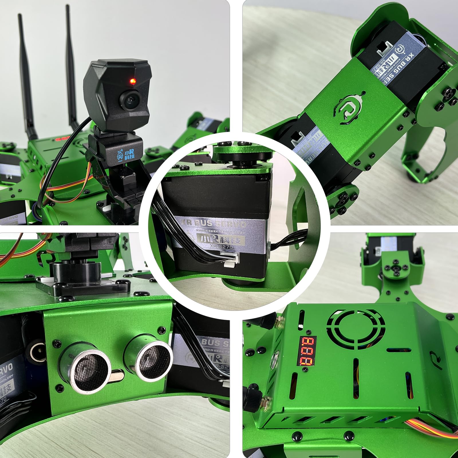 Hexapod Robot Kit for Jetson Nano 3D Depth Camera, ROS Lidar Mapping Navigation, AI Visual Recognition Programmable Bionic Spider Robot Kit (Included Jetson Nano)