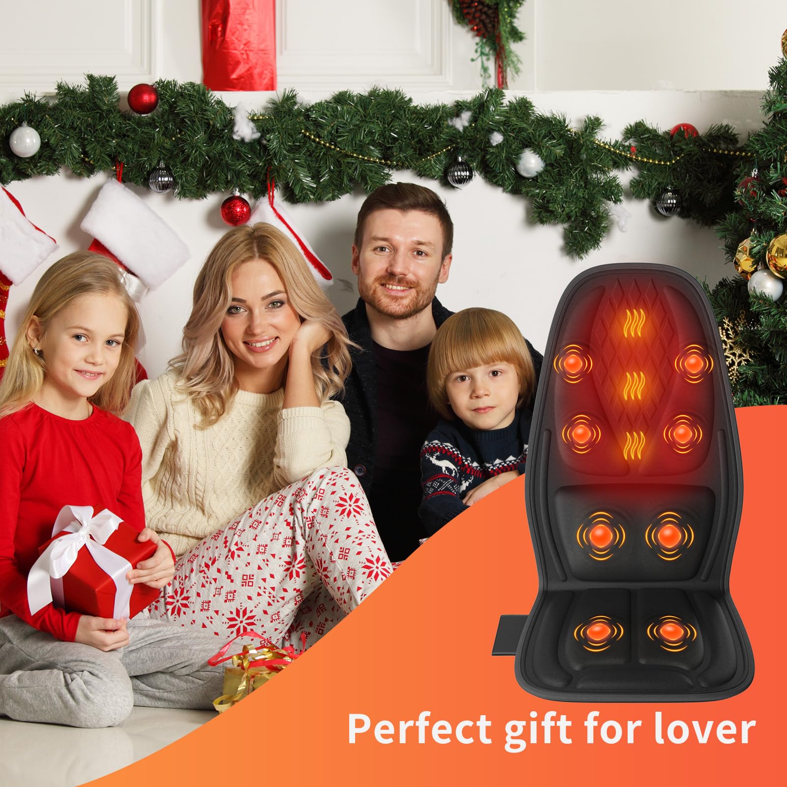 Back Massager for Chair,Massage Chair Pad Helps Relax Muscle and Relieve Pain, Using in The Office/At Home Seat Massager for Father's Day