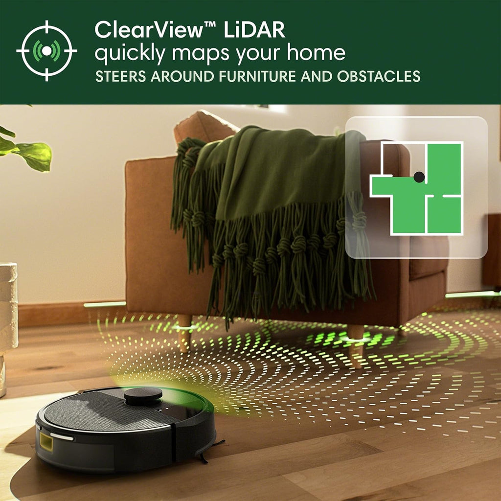iRobot Roomba 105X Robot Vacuum, Smart LiDAR Mapping, 70X Power‑Lifting Suction, Custom Room Cleaning, App & Voice Control, Auto Recharge, Great for Homes with Pets & Kids