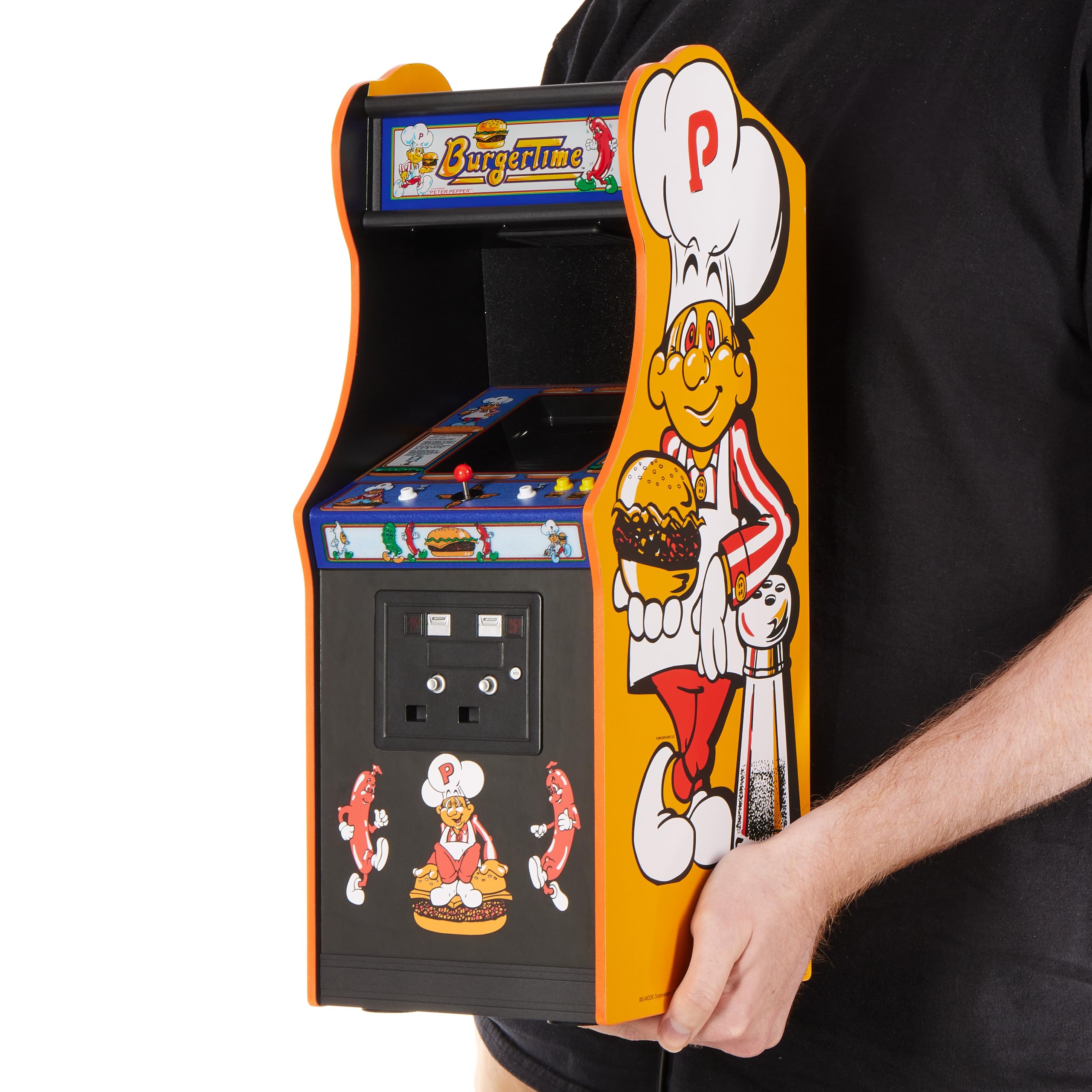 Numskull Quarter Arcades Teenage Mutant Ninja Turtles Collector's Edition Mini Arcade - 1/4 Scale Authentic Wooden Replica, Original ROM, Rechargeable Battery & 3W Speakers for Retro Enthusiasts