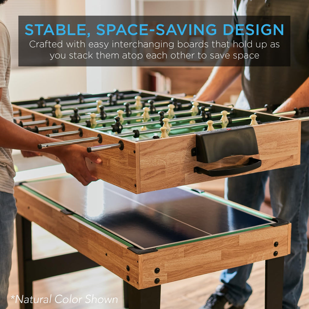 Best Choice Products 2x4ft Combo Game Table Set for Home, Game Room, Friends & Family w/Hockey, Foosball, Pool, Shuffleboard, Ping Pong, Chess, Checkers, Bowling, and Backgammon