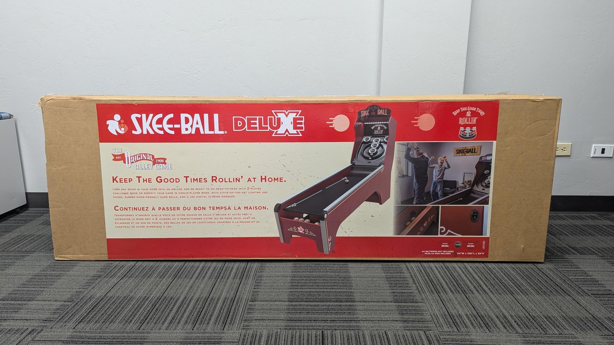 Skee-Ball Deluxe - an Arcade Table Machine Game for Home, Basement, and Recreation Rooms - Nostalgic Classic Family Fun of Roll and Score