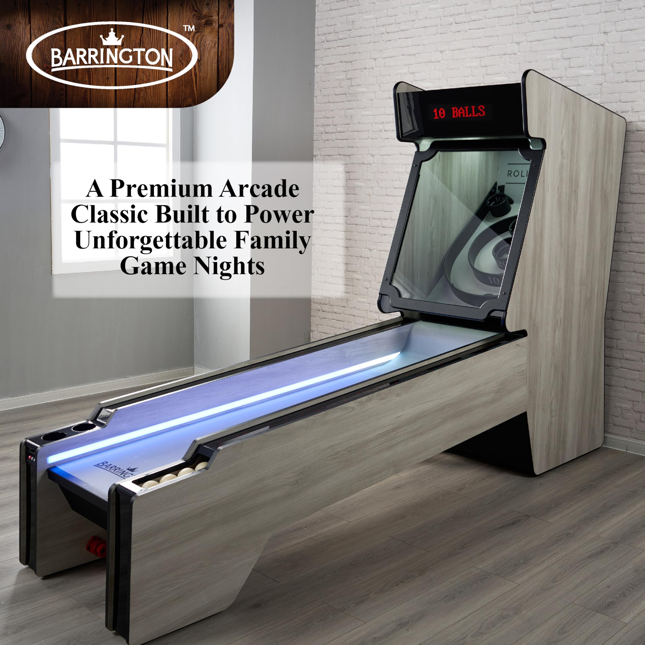 Barrington Roll and Score Multiple Styles Roll & Score Classic Arcade Game Collection, Durable & Stylish Designs with Game Balls, Perfect for Family Game Rooms