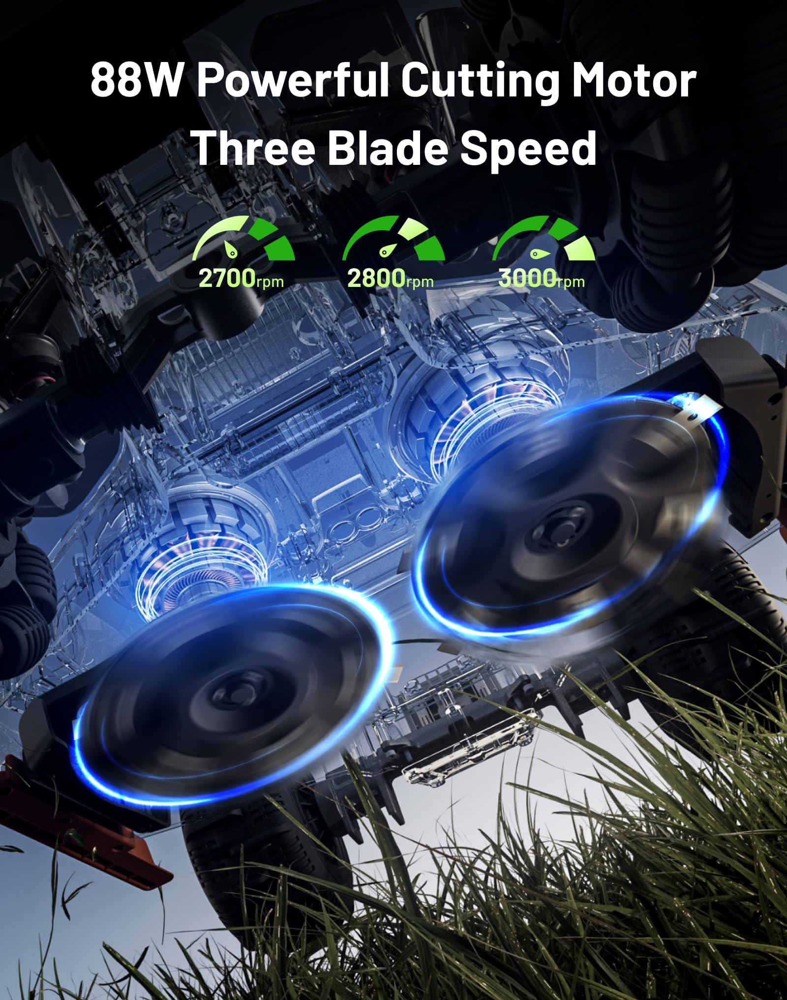 Mammotion LUBA 3 AWD 5000H Robot Lawn Mower for 1.25 Acres, 360° LiDAR+NetRTK+AI Vision Tri-Fusion Positioning, All-Wheel-Drive for 80% Slopes, 50 Multi-Zone Management, Cutting Height 2.2"-4.0"