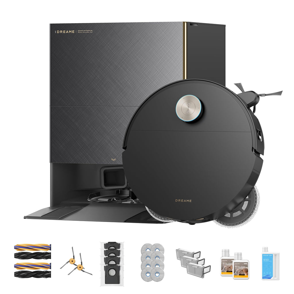 DREAME X60 Max Ultra Complete Robot Vacuum and Mop, Ultra-Thin Design, 35,000Pa Suction, Self Emptying&Refilling, Mop Self-Cleaning, 280+ Obstacle Avoidance, White