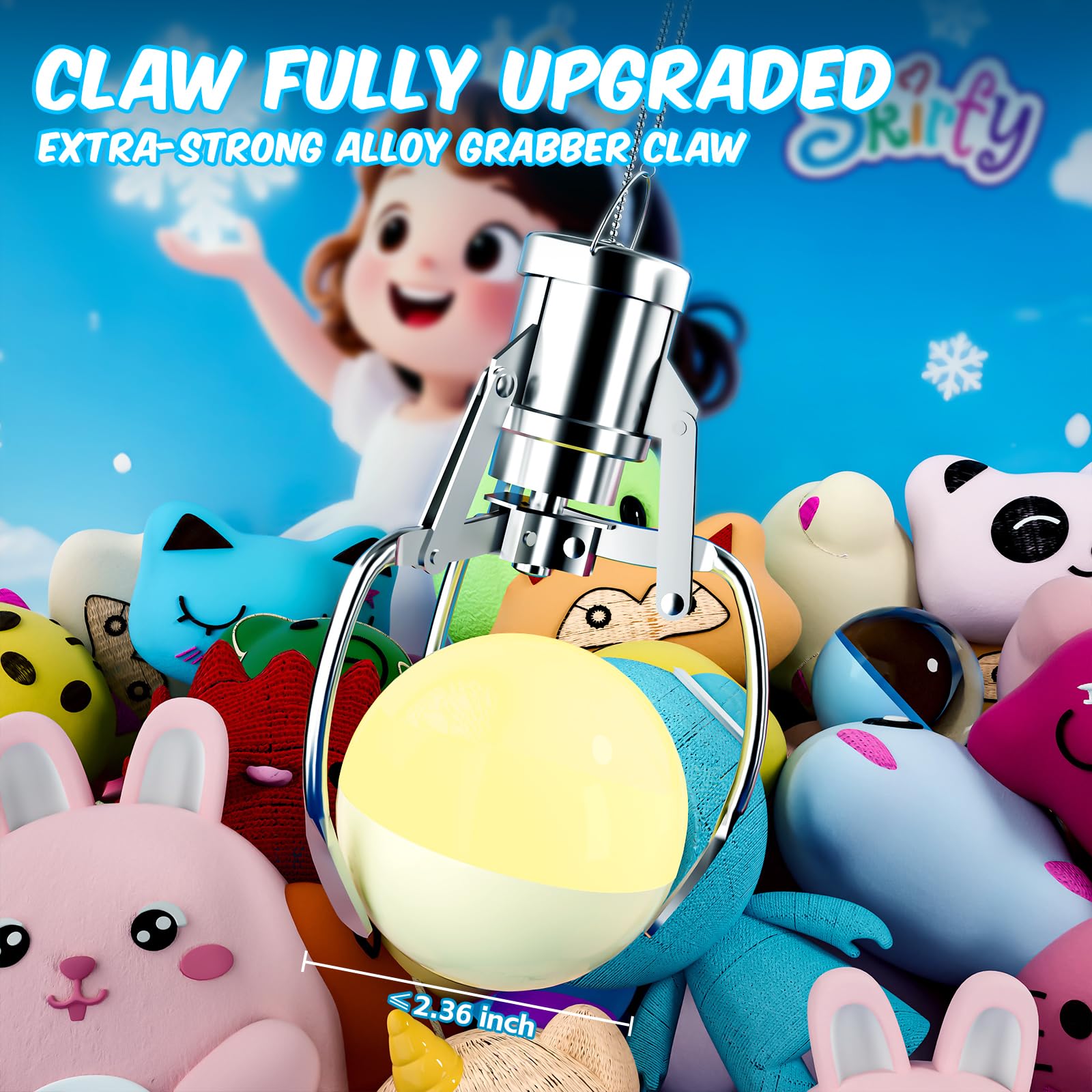 Skirfy 15” Claws Machines for Kids Adults with Sound Light, Vending Machine Candy Grabber Prize Dispenser Toys, Unicorns Claws Machines Electric Control,Birthday Girl Toys Gift