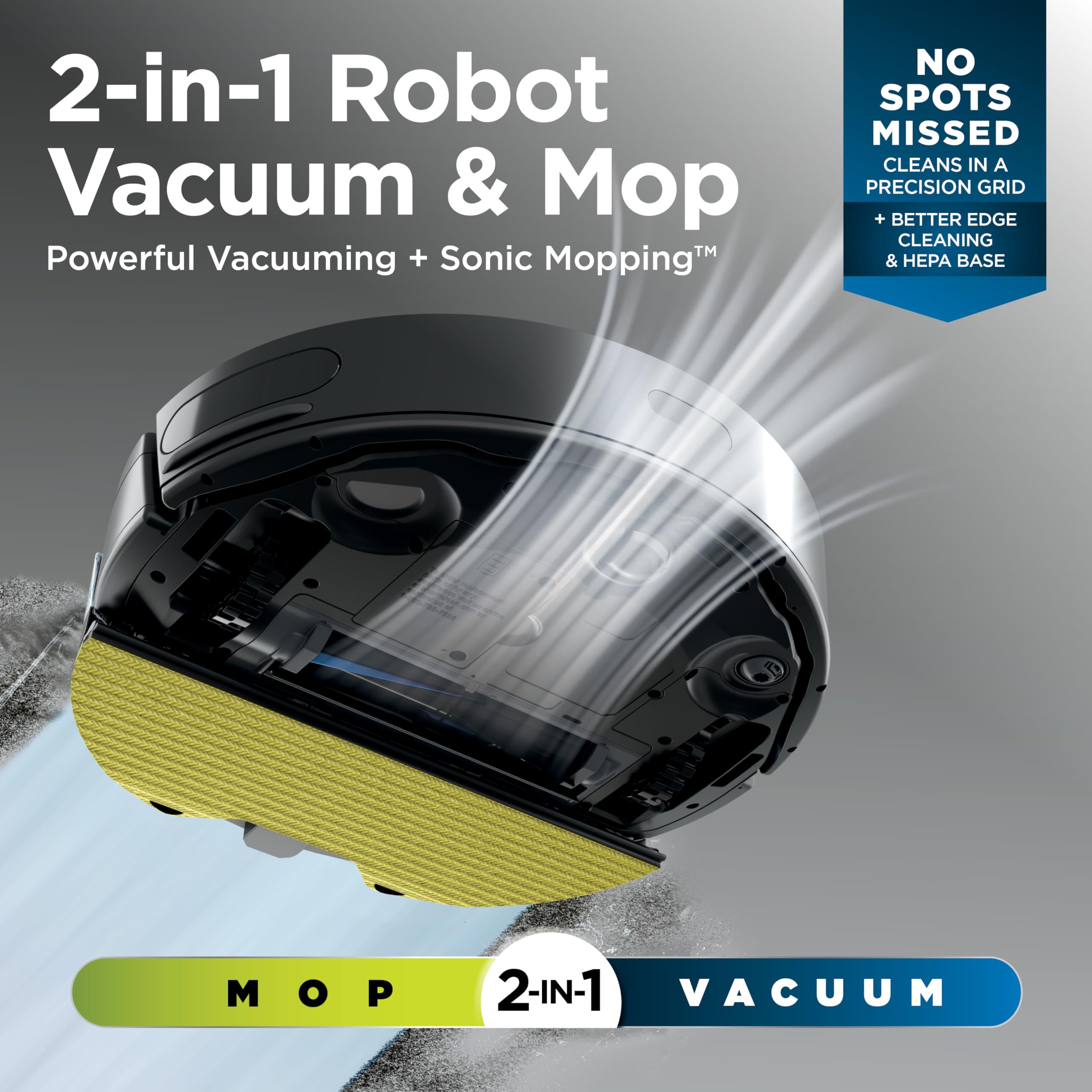 Shark Matrix Plus | 2-in-1 Robot Vacuum & Mop for Carpets & Hard Floors | Sonic Mopping & Powerful Suction for Pet Hair | Self-Empty Base | 60-Day Capacity | HEPA | LiDAR Nav | Black/Gold | AV2610WA