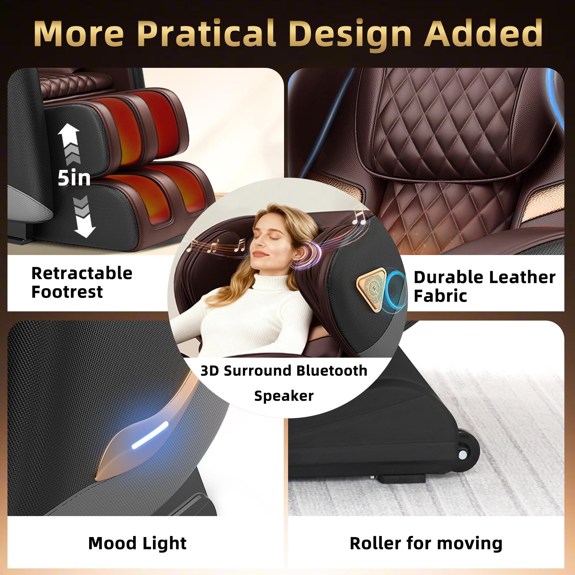 2026 Massage Chair Full Body, Zero Gravity Massage Chair Recliner - Upgraded 10-Point Roller, Heating, Airbags, Foot Roller, Shiatsu Full Body Massage Chairs, Gift for Parent