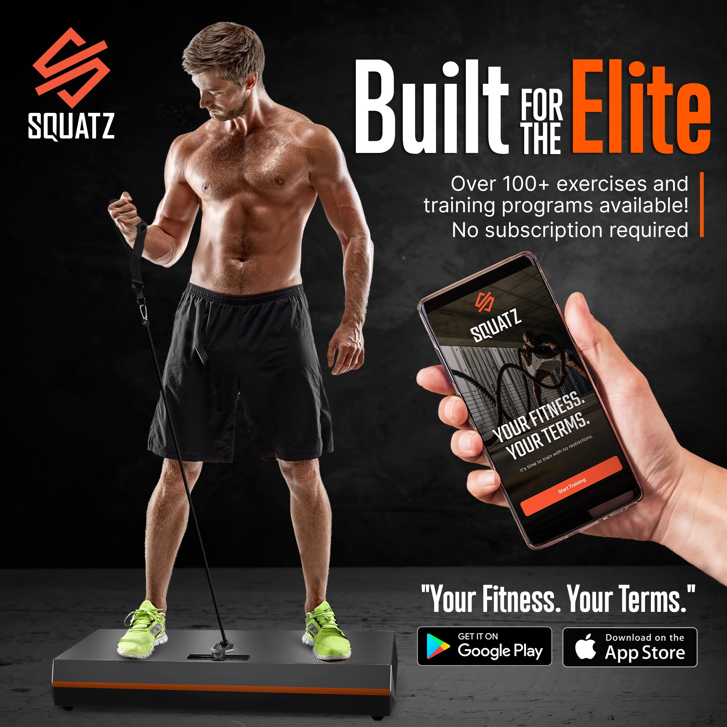 SQUATZ Pluto Board Smart Home Gym Version I 100 LBS Resistance, Multifunctional All in One Gym, Single Cable Weight Machine with Multiple Training Modes, Home Gym Equipment for a Full Body Workout