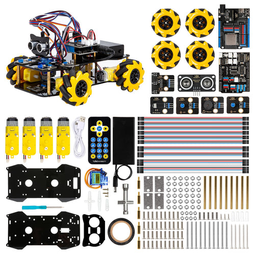 ACEBOTT Robot Arm Expansion Pack Smart Car Starter Kit, Robotics Kit for Kids Ages 8-12 12-16, STEM Toys Coding Robot Kit for Teens & Adults(QD007)