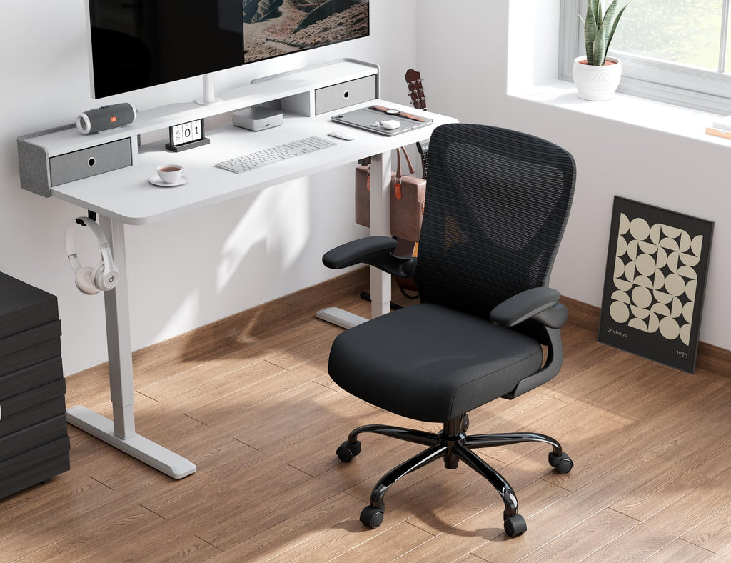 Ergalithic Ergonomic Office Chair - X-Shaped Computer Desk Chairs Comfy, Mesh High-Back Gaming Chair with Adjustable Lumbar Support, Executive Task Chair for Adults, Comfortable for Long Hours