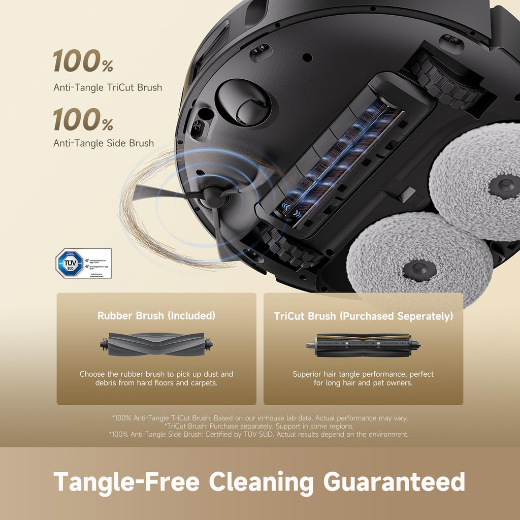 DREAME D30 Ultra CE Robot Vacuum and Mop with Auto Dust Emptying, 25,000Pa Suction, 0.41in Mop Lifting, Multifunctional Base Station, Mop Self-Washing, Smart Obstacle Avoidance, Black