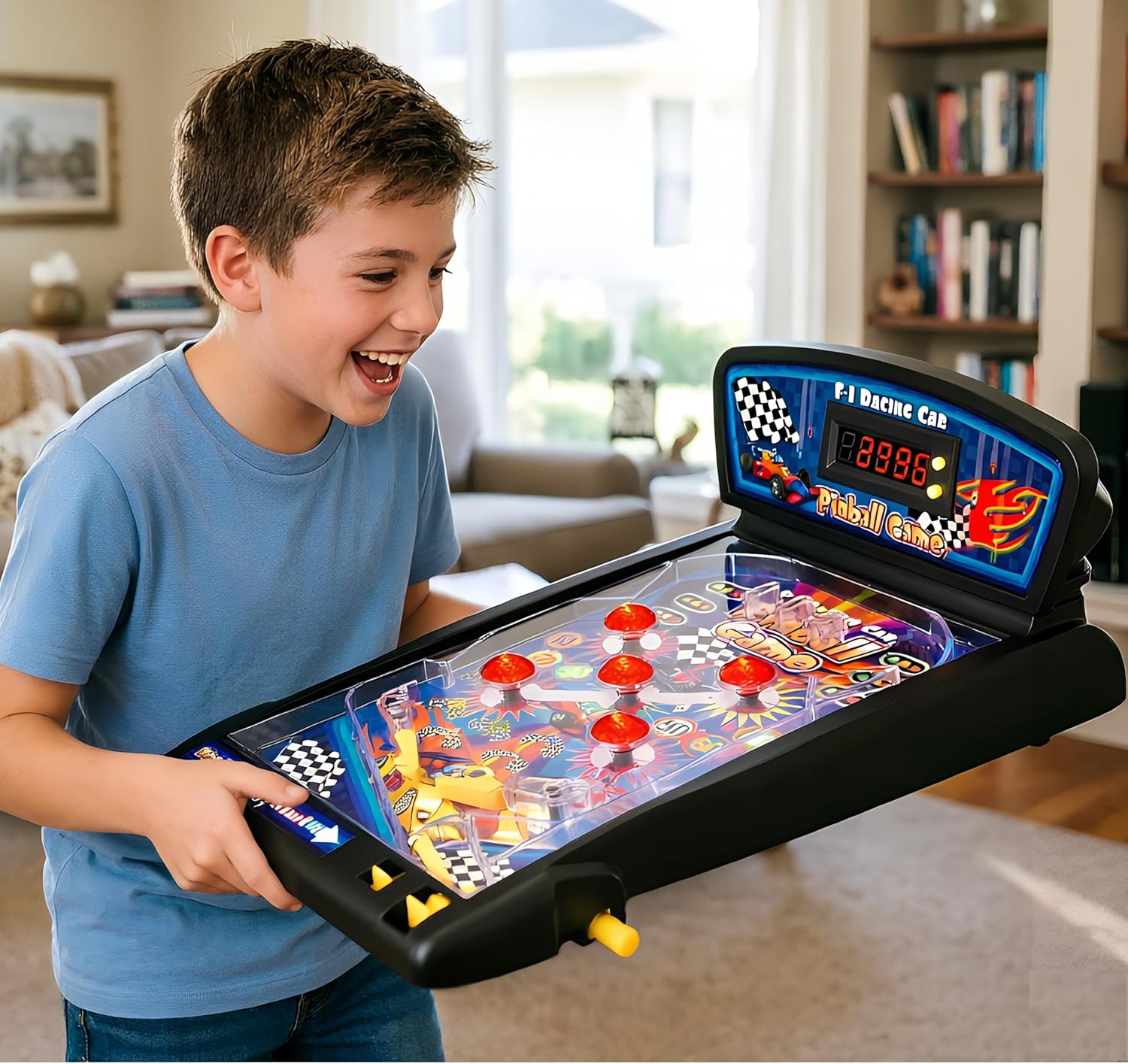 Arcade Pinball Game,Electronic Tabletop Pinball Machine for Kids and Seniors with Lights & Sounds,LED Digital Scoreboard,Age 6+
