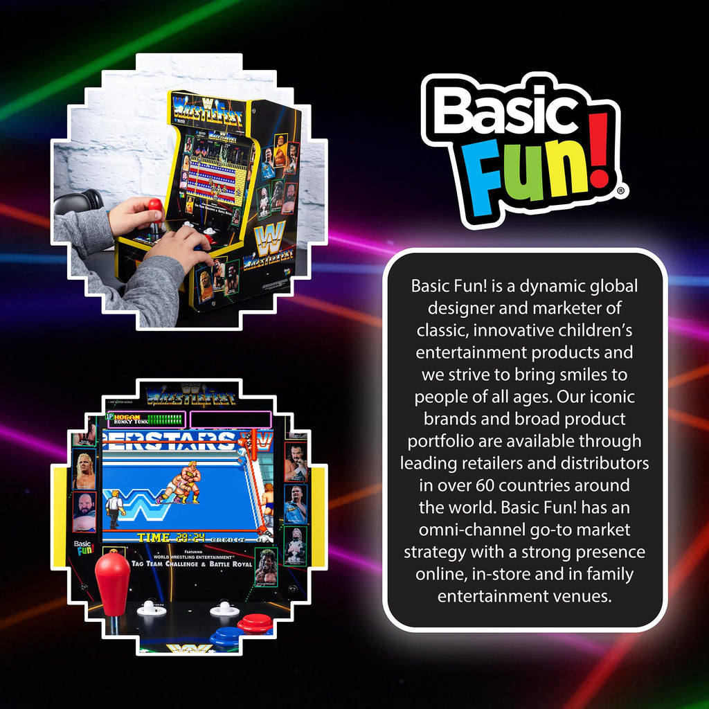 Arcade Classics - Atari Asteroids Counter Series Game Machine, 5 Games, 8" Liquid Crystal Screen - Mini Cabinet, Portable Gaming, Retro, Countertop Console, Basement Decoration, Man Cave