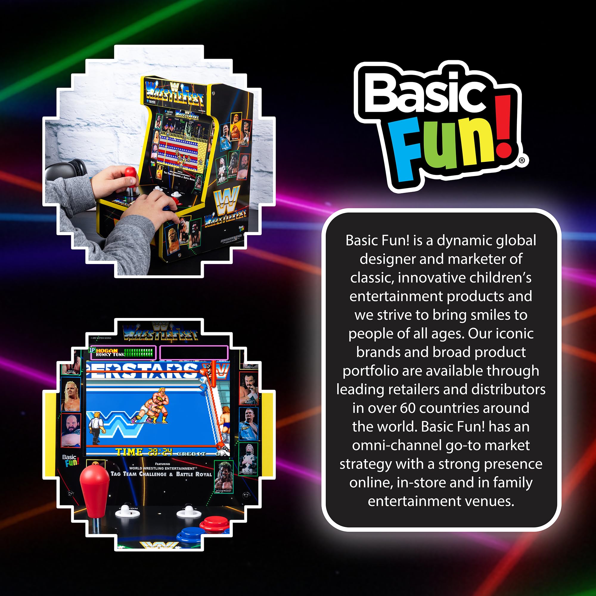 Arcade Classics - Atari Asteroids Counter Series Game Machine, 5 Games, 8" Liquid Crystal Screen - Mini Cabinet, Portable Gaming, Retro, Countertop Console, Basement Decoration, Man Cave