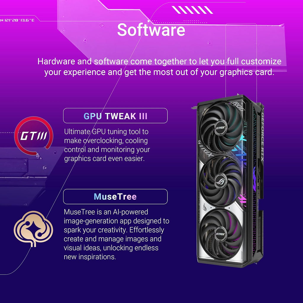 ASUS ROG Strix GeForce RTX 5070 Ti OC Edition 16GB GDDR7 Gaming Graphics Card (Nvidia GeForce RTX5070 Ti DLSS 4, 3.2-Slot Design, PCIe 5.0, 3X DisplayPort 2.1b, 2X HDMI 2.1b)