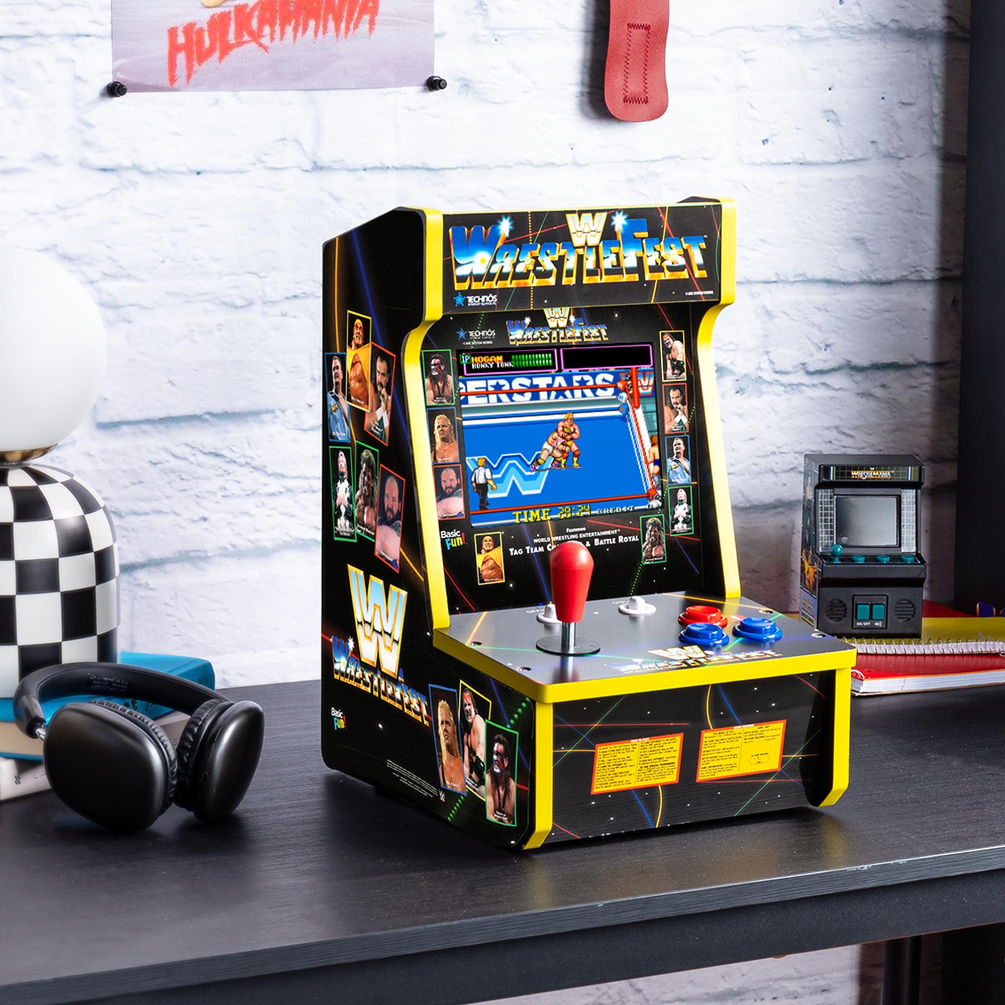 Arcade Classics - Atari Asteroids Counter Series Game Machine, 5 Games, 8" Liquid Crystal Screen - Mini Cabinet, Portable Gaming, Retro, Countertop Console, Basement Decoration, Man Cave