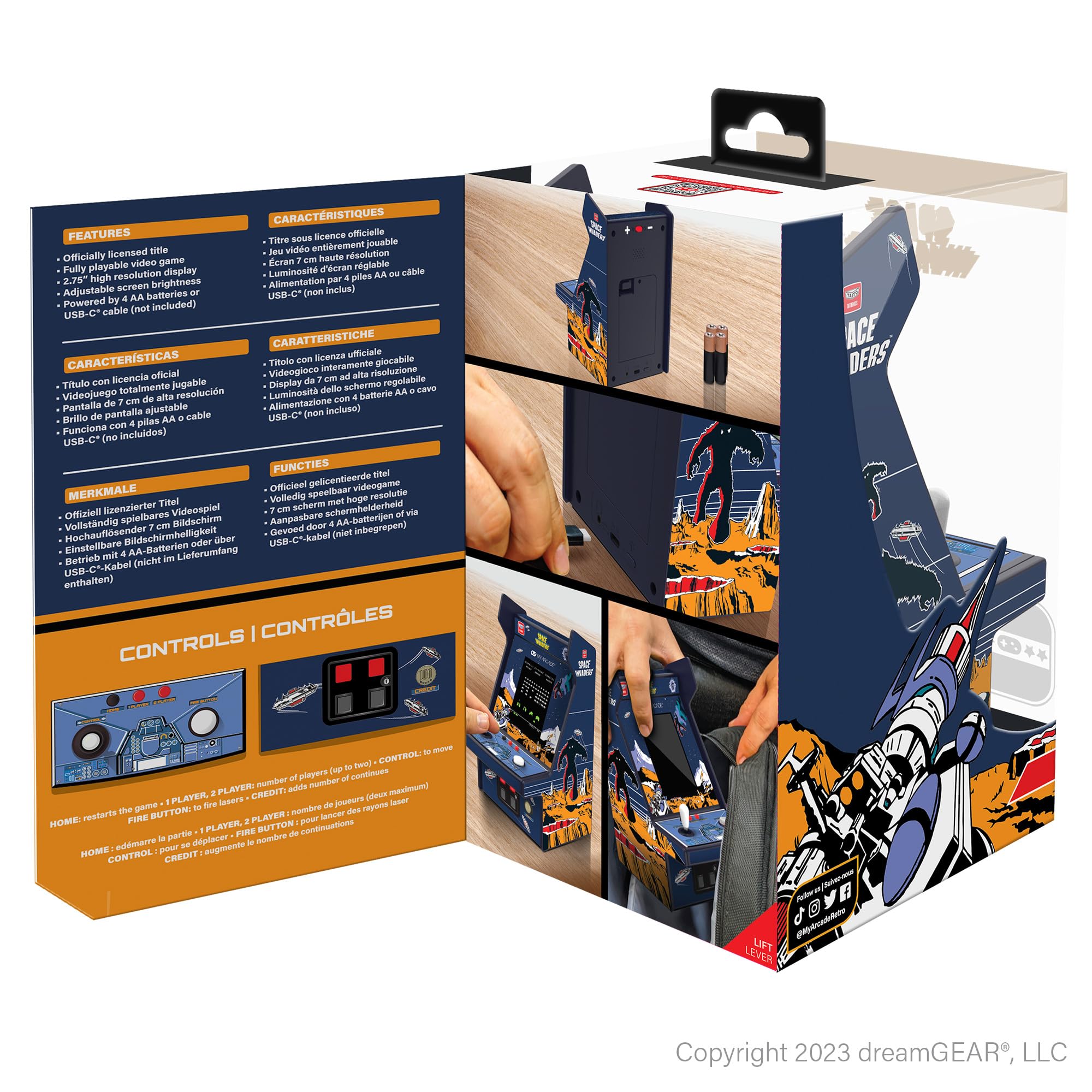 My Arcade Pac-Man Micro Player Pro: 6.75" Handheld Retro Games, Arcade Classics
