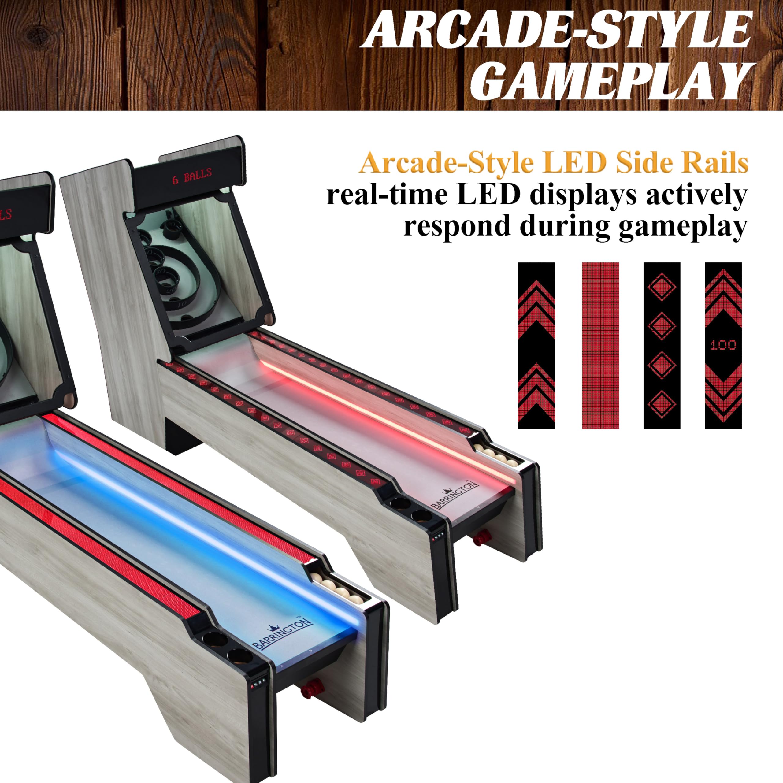 Barrington Roll and Score Multiple Styles Roll & Score Classic Arcade Game Collection, Durable & Stylish Designs with Game Balls, Perfect for Family Game Rooms