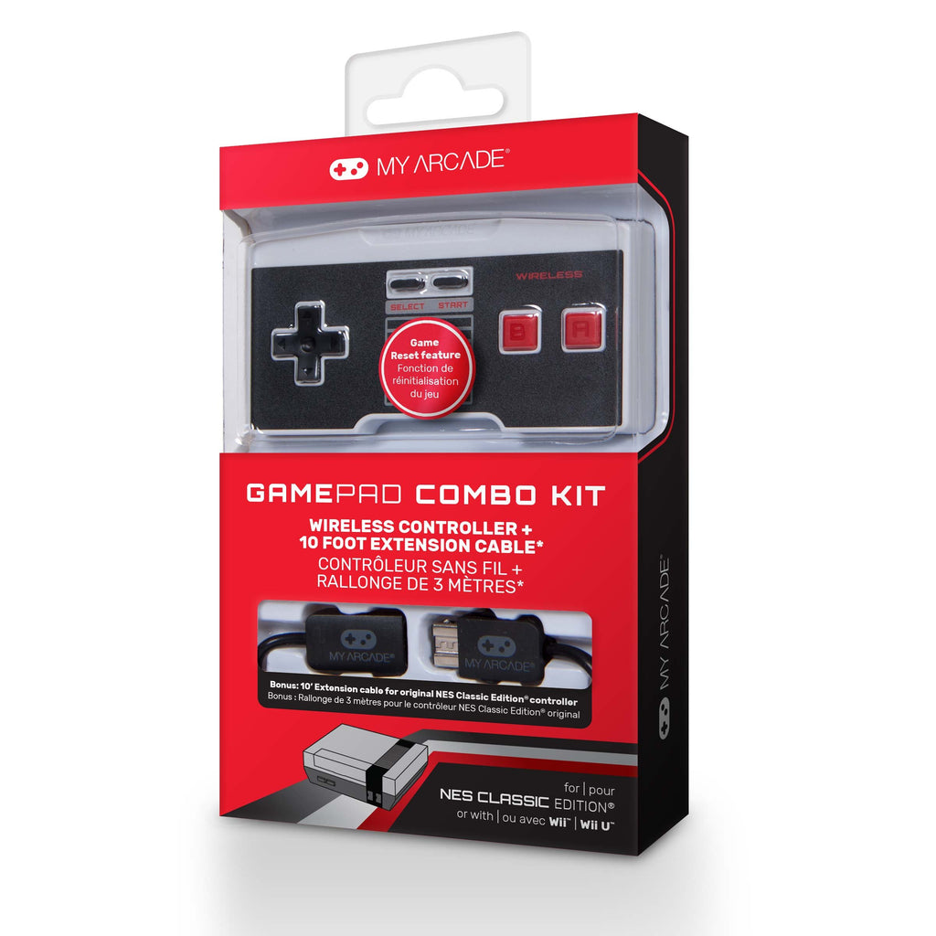 My Arcade Super Gamepad - Wireless Gaming Controller for Nintendo SNES Classic, NES Classic, Super Famicom, Wii, Wii U (Super NES Colors)
