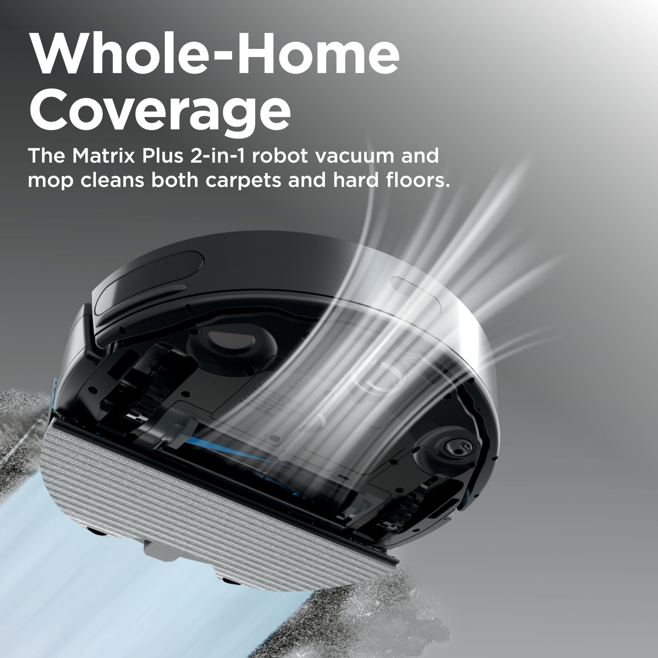 Shark Matrix Clean | Robot Vacuum Cleaner with Powerful Suction for Pet Hair, Rugs, Carpets & Hard Floors | Self-Empty Base | 60-Day Capacity | Voice Control | LiDAR Navigation | Cool Grey | AV2511AE