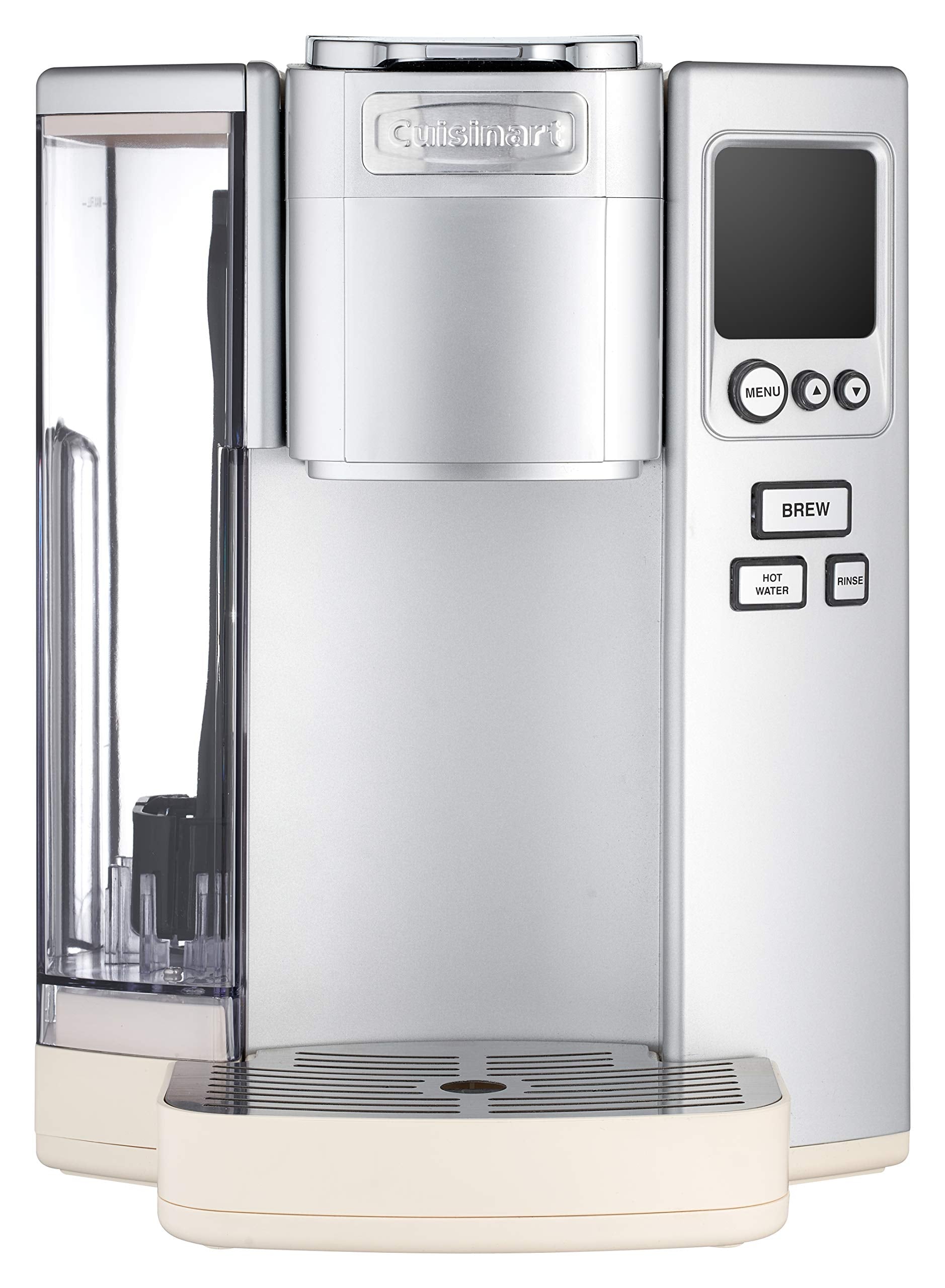 Cuisinart Coffee Maker, Single Serve 72-Ounce Reservoir Pod Coffee Machine, Programmable Brewing & Hot Water Dispenser, 5 Cup-Size Settings, Stainless Steel, SS-10P1, Silver