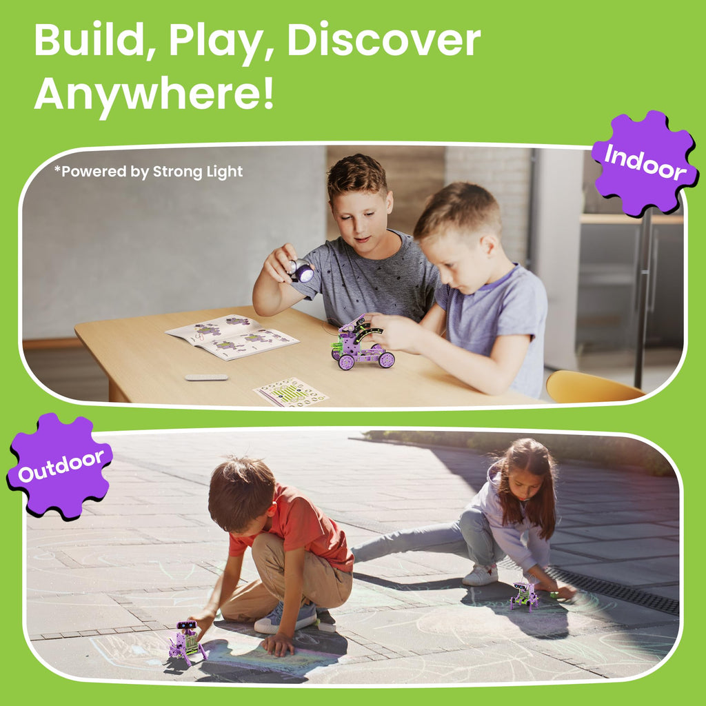 Sillbird 12-in-1 Solar Robot Building Kit STEM Gift for Boys Aged 8-13, DIY Science Educational Robotic Toys for Kids Teens Birthday, Powered by the Sun with 190 Pieces