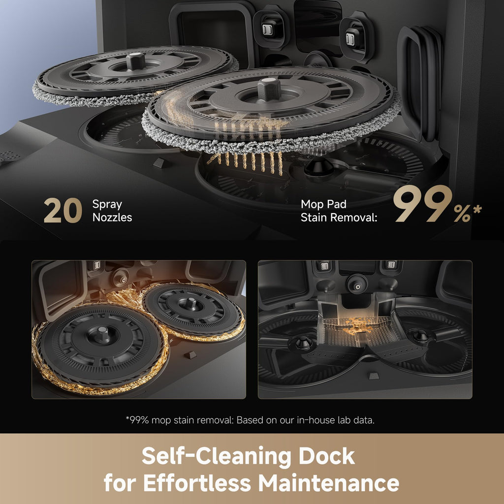DREAME L40s Ultra AE Robot Vacuum and Mop Combo, 19,000Pa Suction, Self Emptying Dust Box, Flexible Mop & 167℉ Self Cleaning Washboard, Diverse Brush Selection, All-in-One Station, Auto Refill