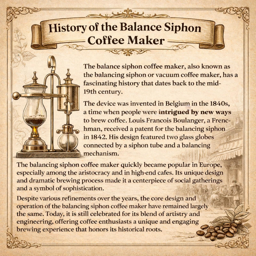 Nispira Belgium Royal Family Balance Syphon Unique Gravity Vintage Coffee Maker Vacuum Brewing System Copper 500 ml