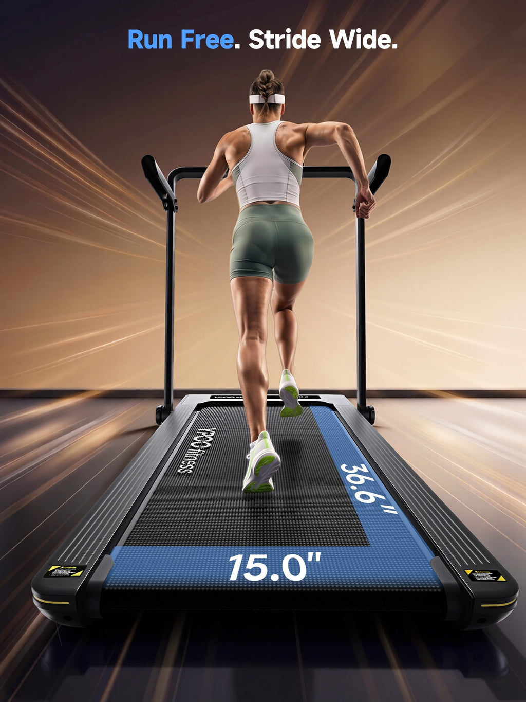 YPOO Walking Pad Treadmill with Incline, 2-in-1 Under Desk Walking Pad with Foldable Handlebar, 0.5-6.2 MPH Portable Treadmill for Home Office, 2.5 HP Quiet Brushless, App & Remote