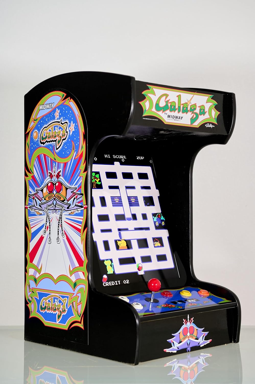 Doc and Pies Arcade Factory Classic Home Arcade Machine - Tabletop and Bartop - 412 Retro Games - Full Size LCD Screen, Buttons and Joystick (Black)