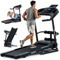 Multifunctional Folding Treadmill with Sit-Up & Incline, 3.5 HP Portable Running Treadmills for Home, 350 LBS Weight Capacity, Smart LCD Display with Heart Rate Monitor & Body Fat Measurement