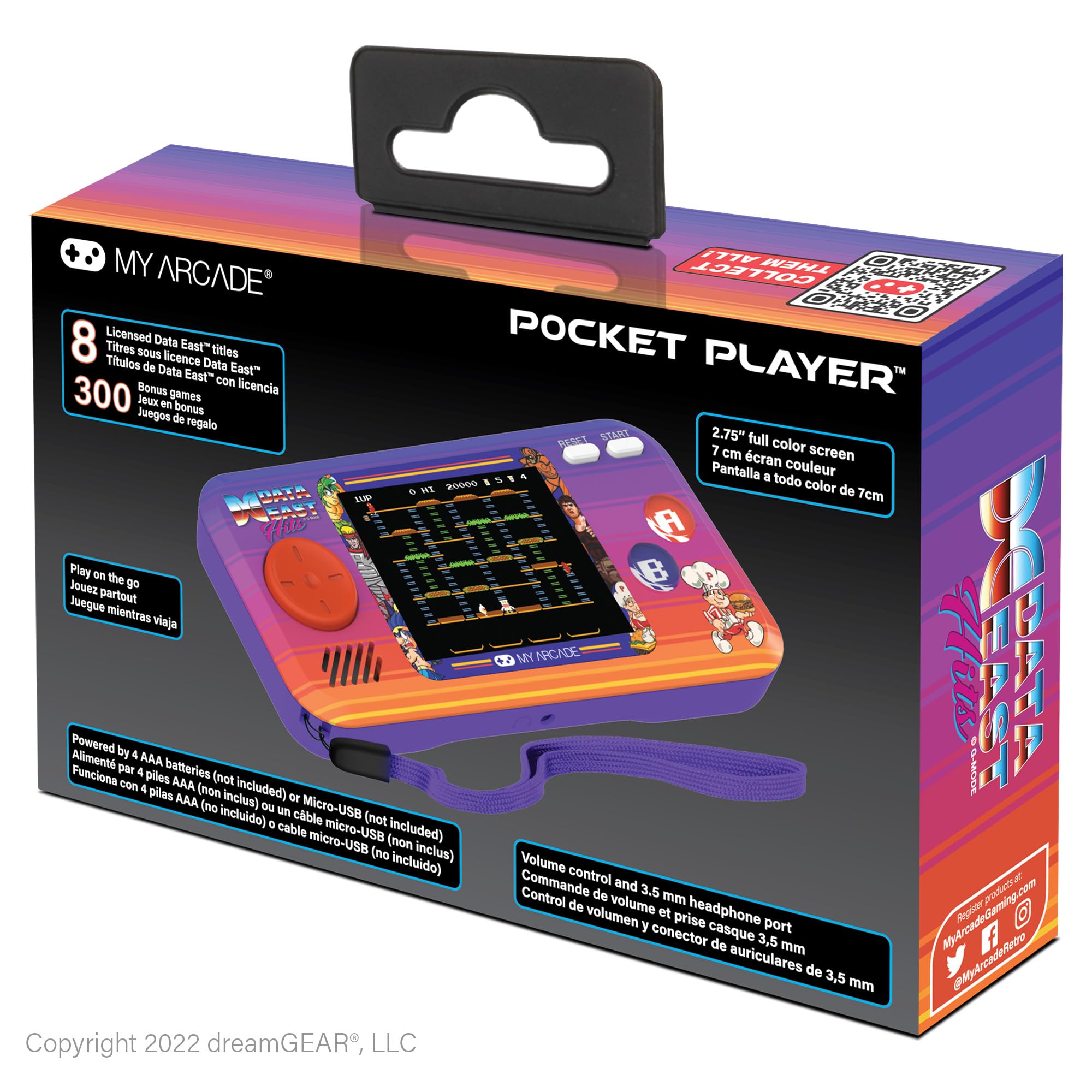 My Arcade Tetris Gamer V: Tetris Game preloaded with 200 Bonus Games, Arcade Classics, 2.5 Inch Screen