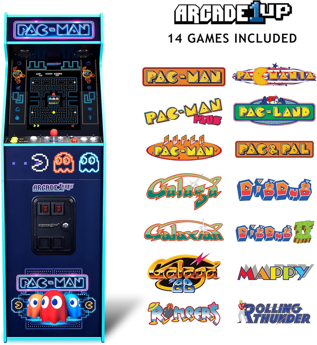 Arcade1Up PAC-Man Deluxe at Home Arcade Machine Neon Edition