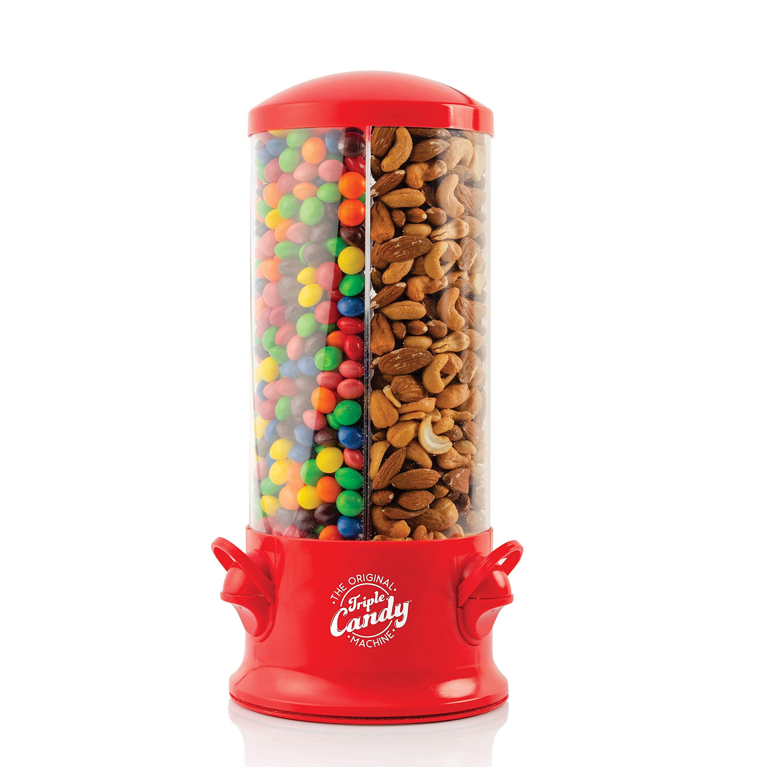Handy Gourmet Original Triple Candy Machine-Fun Candy & Nut Dispenser-New & Improved (Pearl White), Standard (JB8450PWHI)