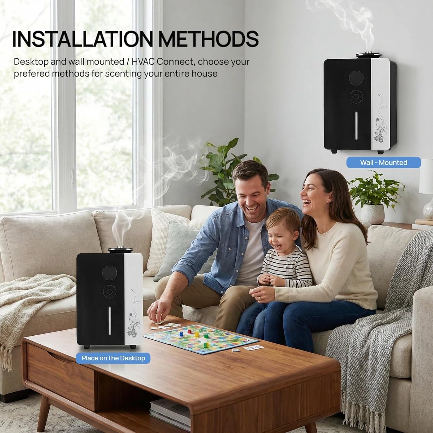 Kevinleo 7500 Sq Ft Commercial Scent Machine for Home, HVAC Cold Air Diffuser System, 800ml Waterless Fragrance Nebulizer for Large Space Hotel Lobby Gym Spa, Smart WiFi Bluetooth App Control (KS2000)