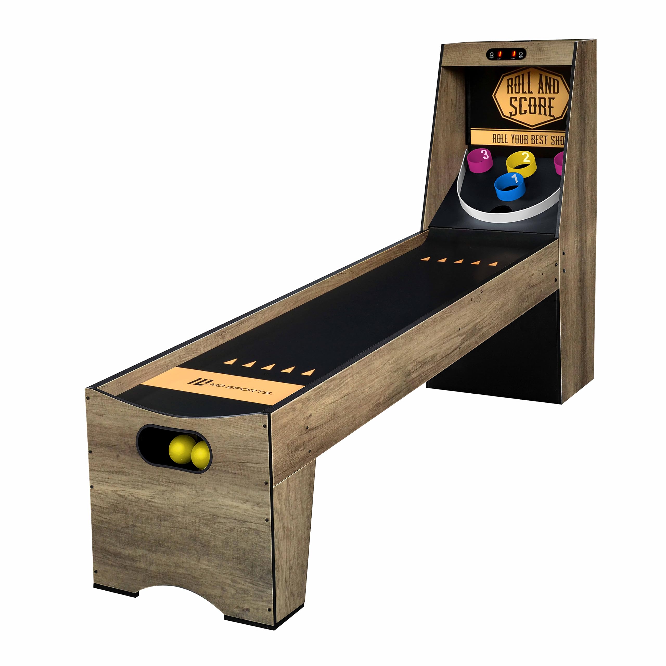 MD Sports Roll & Score Arcade Game, 87" Durable Electronic Scoring with Sound Effects and Game Balls, Perfect for Family Game Rooms