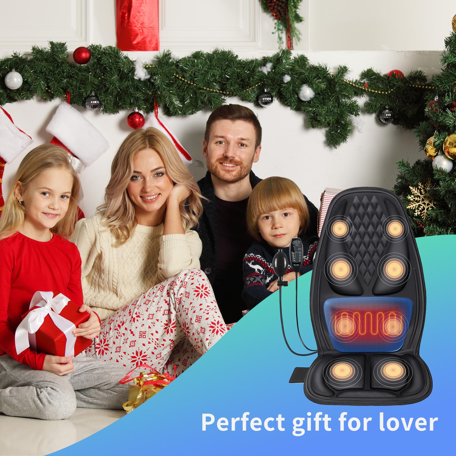 Back Massager for Chair,Massage Chair Pad Helps Relax Muscle and Relieve Pain, Using in The Office/At Home Seat Massager for Father's Day