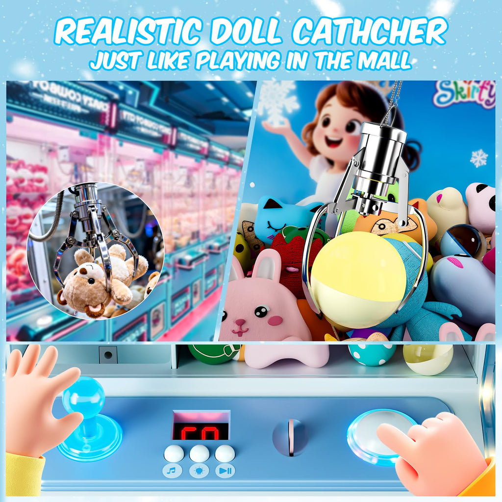 Skirfy 15” Claws Machines for Kids Adults with Sound Light, Vending Machine Candy Grabber Prize Dispenser Toys, Unicorns Claws Machines Electric Control,Birthday Girl Toys Gift