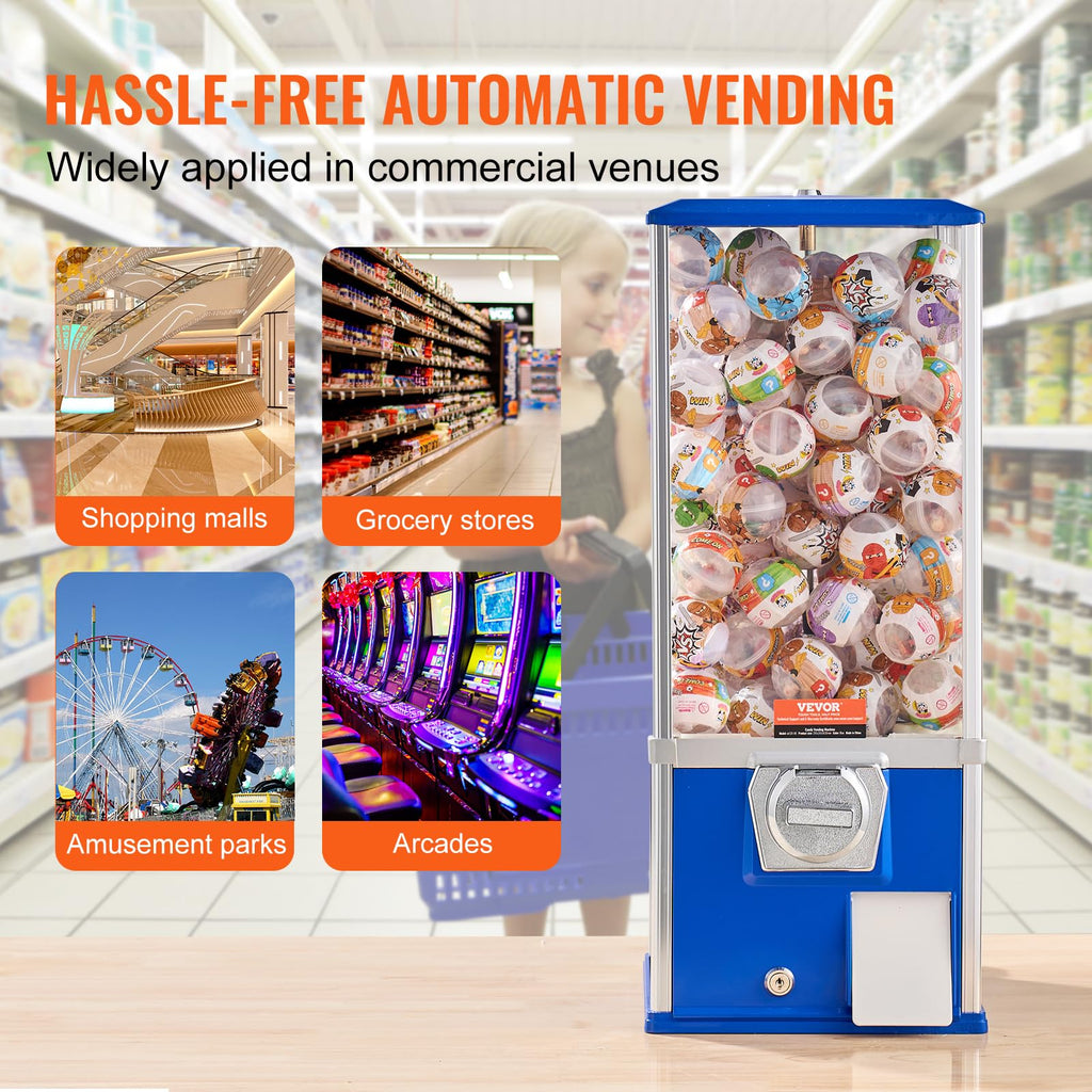 VEVOR Vending Machine, Classic Gumball Bank, Huge Load Capacity Candy Gumball Machine, Mini Vending Machines, Gumball Dispenser Machine for Kids, Perfect for