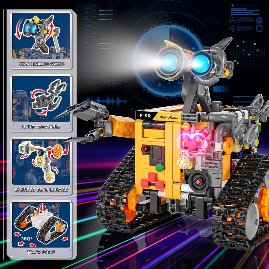 Demkia 5in1 STEM Robot Building Kit, 560 PCS APP/Remote Control Mech RC Robotics for Kids Ages 8-12, Science Kit Coding Robots Toy Set, Birthday Gifts for Boys Age 8-14+